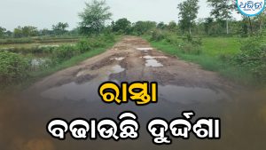 ରାସ୍ତା କାଦୁଅ ପଚ ପଚ, ଦୁର୍ଦ୍ଦଶାରେ ଲୋକେ