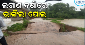ଲଗାଣ ବର୍ଷାରେ ଭାଙ୍ଗିଲା ଫାଫୁଡ଼ିଆ ନାଳ ପୋଲ, ଶାଳପଡ଼ା–ସରେଇଁ ଯାତାୟାତ ଠପ୍,…..