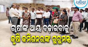 ବରଗଡ଼ ଗସ୍ତରେ କମିଶନର ରାମଚନ୍ଦ୍ର ଯାଦବ: କୁରୁଆଁ ବିହନ ପ୍ରକ୍ରିୟାକରଣ ପ୍ଲାଣ୍ଟ କଲେ ପରିଦର୍ଶନ