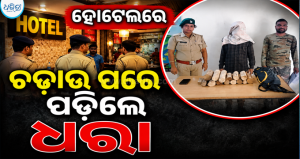 ହୋଟେଲ୍‌ରେ ଚଢ଼ାଉ: ୧୧.୧୬୫ କିଲୋଗ୍ରାମ ଚନ୍ଦନକାଠ ଜବତ, ଜଣେ ଗିରଫ