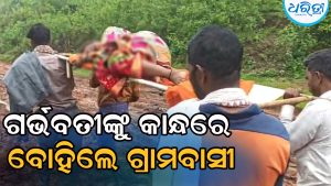 ଗାଁକୁ ଆସି ପାରିଲାନି ଜନନୀ ଏକ୍ସପ୍ରେସ୍‌, ଗର୍ଭବତୀଙ୍କୁ ଷ୍ଟ୍ରେଚରରେ ୨ କିଲୋମିଟର ବୋହିଲେ ଗ୍ରାମବାସୀ
