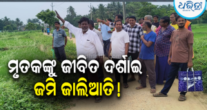 ମୃତକଙ୍କୁ ଜୀବିତ ଦର୍ଶାଇ ୧୪ ଏକର ଜମି କିଣାବିକାରେ ଜାଲିଆତି: ଧାନ ପଞ୍ଜିକରଣରୁ ବାଦ୍ ପଡ଼ିଲେ ଚାଷୀ,ରାଜରାସ୍ତାକୁ…