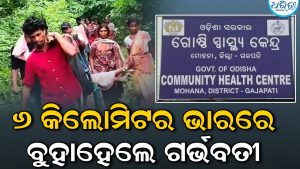 ପ୍ରସବ ବେଦନାରେ ଛଟପଟ ମହିଳାଙ୍କୁ ୬ କିଲୋମିଟର ଭାରରେ ବୋହିଲେ ପରିବାର ଲୋକେ, ହସ୍ପିଟାଲରେ ପହଞ୍ଚିବା ପରେ…