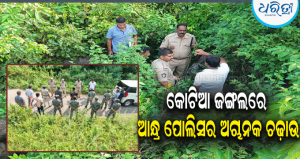 କୋଟିଆ ଜଙ୍ଗଲରେ ଆନ୍ଧ୍ର ପୋଲିସର ଅଚାନକ ଚଢ଼ାଉ: ବିପୁଳ ରନ୍ଧା ମଦ ଓ ଗୁଡ଼ ଜବତ ପରେ ନଷ୍ଟ, ଖସିଗଲେ…