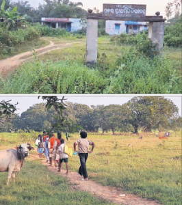 ବିଲ ହିଡ଼ଦେଇ ସ୍କୁଲ ଯାଉଛନ୍ତି ଛାତ୍ରୀଛାତ୍ର