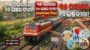 ମାତ୍ର ୩୫ ପଇସାରେ ୧୦ ଲକ୍ଷର ବୀମା କଭର୍‌! କାହାକୁ ମିଳିବ ଏହି ଲାଭ, ଜାଣନ୍ତୁ ରେଳବାଇର ନିୟମ