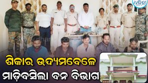 ବିଦ୍ୟୁତ ଫାଶ ବିଛାଇ ଶିକାର ଉଦ୍ୟମବେଳେ ମାଡ଼ିବସିଲା ବନ ବିଭାଗ: ୫ଜଣ ବନ୍ଧାହେଲେ